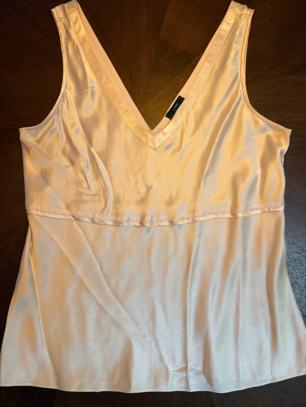 J. Crew Satin V-Neck Camisole - pale pink blush